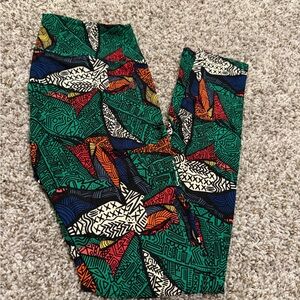 LuLaRoe Multicolor Abstract Print Leggings